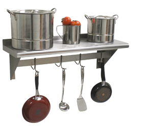 <span class=keywords><strong>Étagère</strong></span> murale à un niveau en acier inoxydable avec <span class=keywords><strong>osier</strong></span> pour four à micro-ondes cuisine salle de bain approvisionnement direct d'usine - Product Image 3