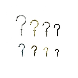 Gancio a vite a occhiello per chiodi, colore oro, per <span class=keywords><strong>fai</strong></span> <span class=keywords><strong>da</strong></span> <span class=keywords><strong>te</strong></span>, appendi bicchieri, per soggiorno, cucina, sala <span class=keywords><strong>da</strong></span> pranzo, hotel, supporto a forma di punto interrogativo, accessori - Product Image 2