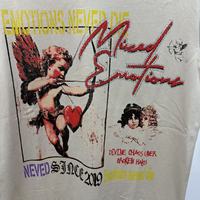 Kaos Pria Lengan Pendek Desainer Fashion Kasual Harian Harga Grosir Murah Angel Hot Drilling Logo Merah Motif Campuran Emosi