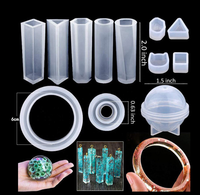 Kit de 94 pièces pour la fabrication de bijoux en résine, comprenant des moules en silicone et des outils, avec 12 paillettes, vente en gros