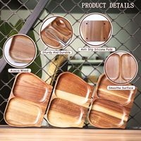 Repose-cuillère en bois d'acacia de grande taille, support double pour cuillères en bois avec pieds en silicone antidérapants, repose-cuillère de cuisine fait main
