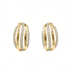 Orecchini a Cerchio Tiffany & Co. E4051 con Diamanti, Oro Giallo, Taglio Brillante Rotondo, Diamanti Naturali, Lusso per Uso Quotidiano Femminile - Product Image 1