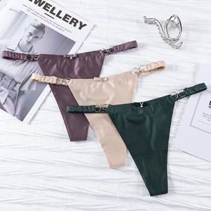 Mutandine a corda elastica senza cuciture basse e senza cuciture basse perizoma biancheria intima da donna perizoma da donna - Product Image 3