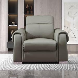 Fauteuil inclinable moderne en cuir italien, première couche de cuir de vachette, combinaison intelligente et fonctionnelle pour petit salon/appartement RU2112 Authentique - Product Image 3