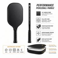 Raquette de pickleball en carbone T700 avec poignée en cuir injecté de mousse, épaisseur 16 mm, technologie Gen3, protection de bord de qualité supérieure