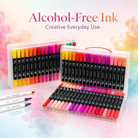 Nouveau stylo aquarelle double tête, 120 couleurs, lavable, non toxique, ensemble de stylos de peinture pour enfants, stylo à dessin à base d'eau pour étudiants