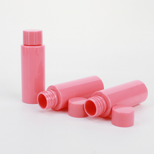 Nouvelle Arrivée 2026 – Bouteille Ronde Droite en Plastique PET de Haute Qualité, 50 ml, Couleur Rose, à Large Ouverture, pour Bonbons et Noix, avec Bouchons à Vis - Product Image 6
