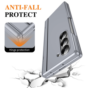 Chiusura a cerniera laccata lucida custodia per cavalletto rigido per Samsung Galaxy Z piega 6 5/piega 3 4 con vetro temperato - Product Image 5