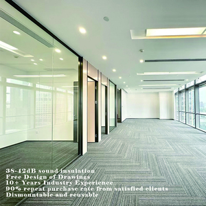 Vách ngăn kính cường lực cao cấp, cách âm, tháo lắp được, dùng cho phòng họp văn phòng, không gian thương mại - Product Image 4