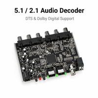 Placa Decodificadora DTS-5.1, Módulo de Audio Dolby Digital de 5.1/2.1 Canales, Doble Óptico Coaxial AUX para Mejora de Sonido en Cine en Casa y Automóvil, OEM