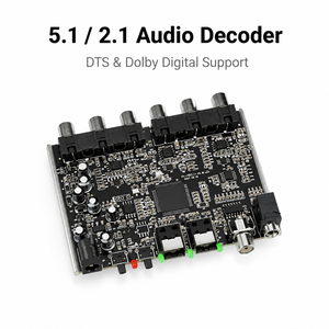 บอร์ดถอดรหัส DTS-5.1 5.1/2.1 แชนเนล โมดูลเสียง <span class=keywords><strong>Dolby</strong></span> <span class=keywords><strong>Digital</strong></span> แบบคู่ออปติคอลโคแอกเชียล AUX สำหรับโฮมเธียเตอร์ อัพเกรดเสียงรถยนต์ OEM - Product Image 1