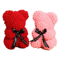 Ours en peluche doux et mignon, ours en peluche, Rose, savon, fleur, Animal mignon, ours Rose pour cadeau de noël