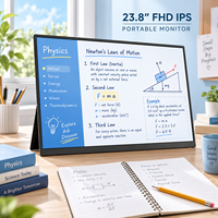 Écran d'ordinateur portable USB C 23,8 pouces FHD IPS pour les cours de sciences et les jeux