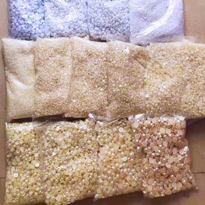 Perlas <span class=keywords><strong>de</strong></span> Plástico Ecológicas 3D <span class=keywords><strong>de</strong></span> 500g, Forma Semicircular, Alto Brillo, ABS, Color Beige Plano, para Decoración <span class=keywords><strong>de</strong></span> Teléfonos al por Mayor - Product Image 1