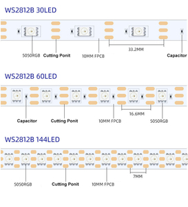 Светодиодная лента WS2812B RGBIC с питанием от USB 5В, адресуемая, с изменяющимся цветом, для декоративной подсветки корпуса ПК, ТВ, DIY-набор - Product Image 5