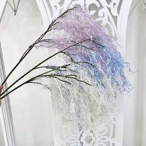 Flores artificiales Meiyu Craft, hierba flocada para colgar en la pared, de 30cm a 100cm, decoración de plantas verdes artificiales para bodas, hogar, hotel, fotografía. - Product Image 2