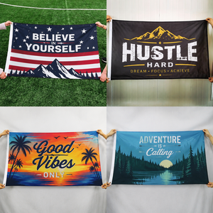 Drapeaux publicitaires d'entreprise pour promotion extérieure, événements, fêtes, décoration de club de <span class=keywords><strong>football</strong></span>, impression de logo, bannières personnalisées en polyester - Product Image 2