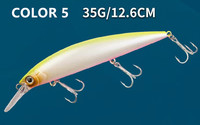 MISTER – leurre de pêche dur de 12.6cm de long, minnow coulant de 35g