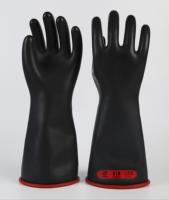 Kit de Guantes de Seguridad Eléctricos de Caucho Natural Aislante, Diseño Bicolor, Exterior Negro, Interior Rojo, 1000V, 14 Pulgadas, EN60903 Clase 0