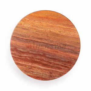 Newstar ánh sáng sang trọng đơn giản vòng bàn ăn đá cẩm thạch tự nhiên màu be travertine Bàn Ăn Hiện Đại bàn ăn - Product Image 4