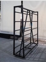 Étagère de présentation de rouleaux de tissu en métal, sur pied, double face, pour l'affichage d'échantillons dans les salles d'exposition de textiles