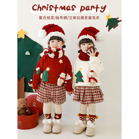Noël Logo personnalisé hiver nouveau-né bébé garçon pull en tricot pull infantile pull tricoté pull enfants fille haut à manches longues