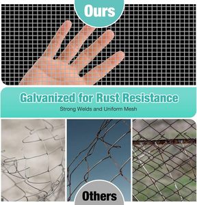 Maille 40cm X 5M Fil Galvanisé 2.5mm Trou Carré Filtre Quincaillerie Tissu Soudé Rouleau Service De Coupe pour Lapin Rat Souris Clôture - Product Image 4