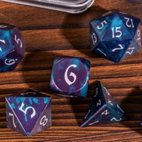 Jeu de dés polyédriques en métal faits à la main pour DND RPG, 7 pièces, avec logo personnalisé, dés de jeu D6/D20