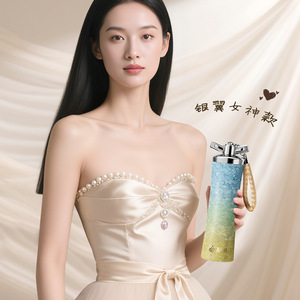Pure Titanium Insulated Water Bottle <b>Double</b> <b>Wall</b> Vacuum Portable Coffee Cup With Straw Gift <b>Box</b> For Women - Product Image 3