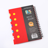 Carnet imprimé multi-formats A4/A5/B5 avec intercalaires, pages lignées et onglets d'indexation pour l'école et le bureau