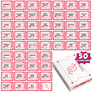 50 cartes d'interaction personnalisées <span class=keywords><strong>pour</strong></span> couples, petites cartes de questions mutuelles <span class=keywords><strong>pour</strong></span> un <span class=keywords><strong>jeu</strong></span> de conversation en boîte en carton coloré - Product Image 1