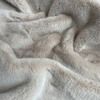 100% Polyester Kunst pelz Nerz Kaninchen fell Stoff Plüsch Dicker Stoff Für Kleidung High End Damen Plüsch Mantel Pelz Stoff Custom