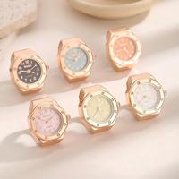 Montre à doigt en quartz octogonale tendance, cadran coloré vibrant, bracelet en acier élastique, bijoux unisexes pour couple, cadeau de fiançailles