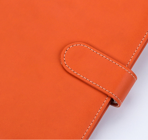 Custom Engraved PU Leather Professional Business Organizer/Planner <b>Sewing</b> Bound Hardcover Clasp Closure 50 Sheets Executive - Product Image 4