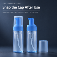 Flacon pompe vide rechargeable bleu pour mousse, distributeur de savon moussant pour le visage, idéal pour les voyages, hôtels, salons et emballage de savon liquide