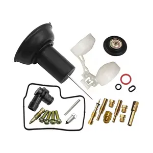 Kit de reparo de carburador para Honda BROS 400 NT400 NC25, válvula de corte de diafragma a vácuo, válvula flutuante de carbono, jato de parafuso, junta de parafuso, reconstrução