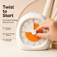 Minuteur de cuisine numérique magnétique rotatif en plastique pour cuisson et douche, chronomètre mécanique