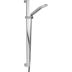 Juego de ducha Paffoni Level Complete con barra deslizante, cabezal de ducha de mano y manguera flexible para baños modernos - Product Image 1