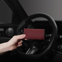 Housse de protection de poignée de toit de voiture en cuir de luxe, respirante, antidérapante, installation facile avec Velcro, accessoires intérieurs