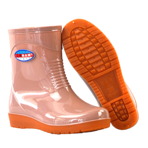 Botas de Lluvia de PVC para Mujer, de Tacón Bajo, Punta Redonda, Impermeables, de Secado Rápido, para Verano, Otoño e Invierno, al por Mayor - Product Image 3