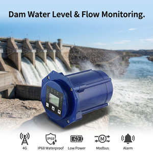 Ultrasonic Level Sensor 4G <b>Data</b> <b>logger</b> IP68 Waterproof Modbus Alarm For Dam Water Monitoring - Product Image 1