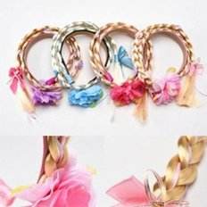 JHQS83Z3 _ 4B Diadema de flores de algodón suave con cinta Decoración de cabello de estilo simple - Product Image 1