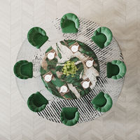 Moderner Esstisch mit Marmorplatte Tisch Ronde für Restaurant und Küche Verwenden Sie langlebiges, elegantes Möbeldesign