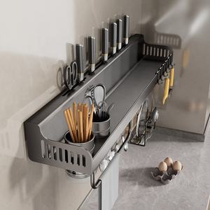 המפעל הסיטונאי רב תפקודי קיר קיר רכוב סכין כלי אחסון כיסוי מדפים מדפים - Product Image 3