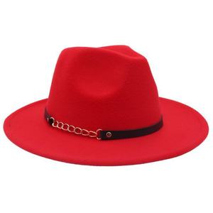 Sombrero Fedora de Caballero Shanghai Beach con Ala Ancha, Lana Suave, Estilo Casual Moderno para Exportación, Nuevo con Cadena y Cinturón - Product Image 6