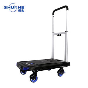 Capacidad de carga de 137kg Tamaño pequeño Rueda de 4 pulgadas Plataforma plegable Camión de mano Carro con frenos - Product Image 1