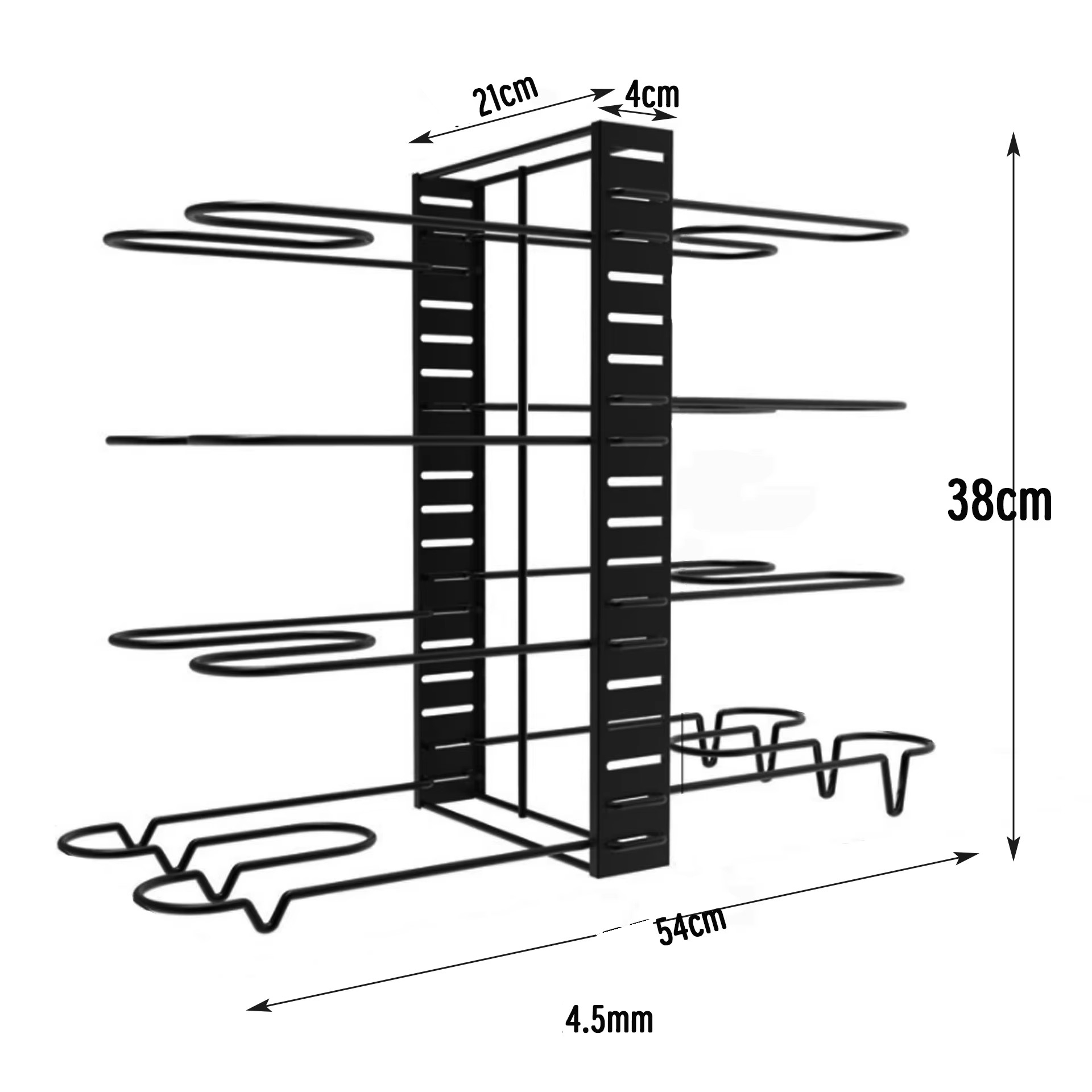 Nero 8 strati spessore 4,5 mm