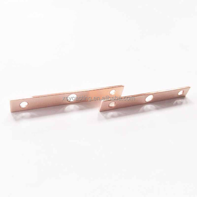 Customized Copper Processing Parts High Conductivity Nickel Plated Copper Flat Bar