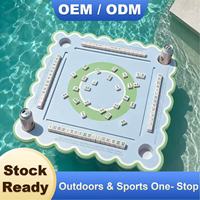 Table de Mahjong flottante pour piscine, lac, plage, en EVA imperméable, portable, pour 4 personnes, pour jeux de cartes/poker, divertissement estival