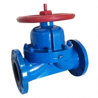 Vanne à membrane manuelle hydraulique en fonte avec doublure en ébonite et diaphragme EPDM Application générale pour les médias de base